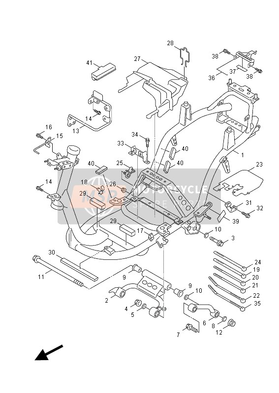 Yamaha NXC125-EA 2012 Frame voor een 2012 Yamaha NXC125-EA